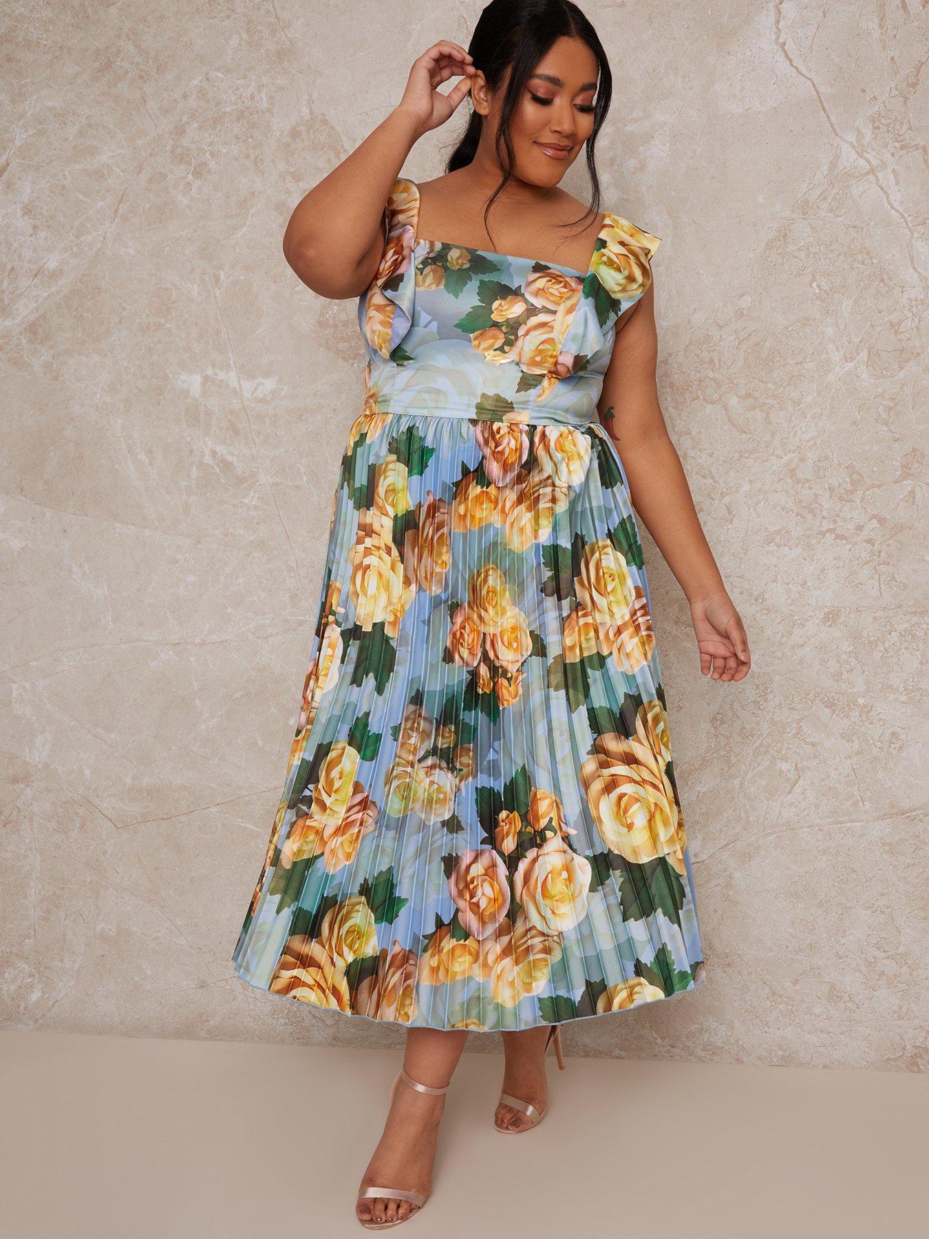 Plus size midi hot sale summer dresses uk