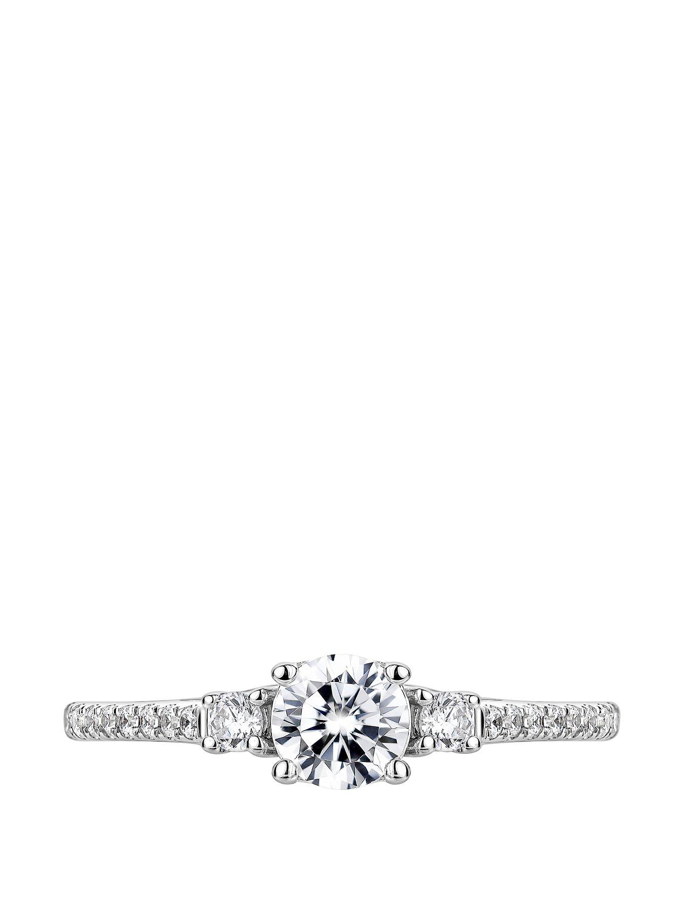 Image 2 of 7 of Created Brilliance Olivia Created Brilliance 9ct White Gold 0.45ct Lab Grown Diamond Three Stone Ring