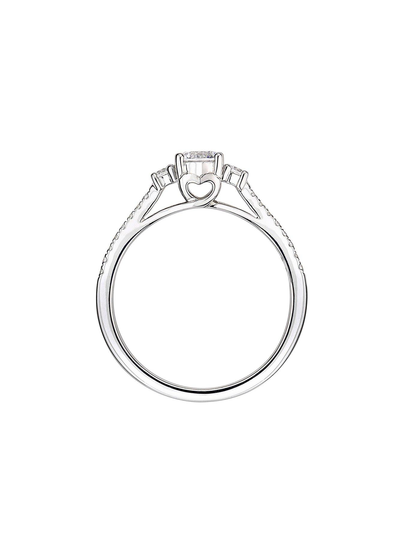 Created Brilliance Olivia Created Brilliance 9ct White Gold 0 45ct Lab Grown Diamond Three Stone Ring Very Co Uk