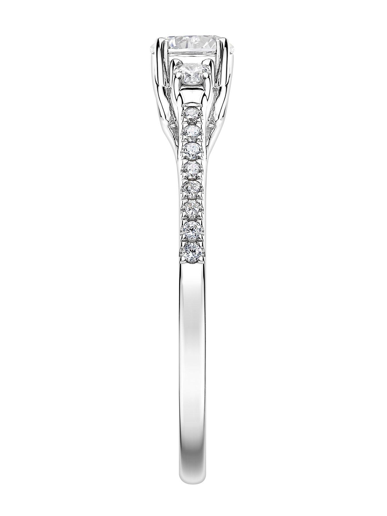Image 4 of 7 of Created Brilliance Olivia Created Brilliance 9ct White Gold 0.45ct Lab Grown Diamond Three Stone Ring