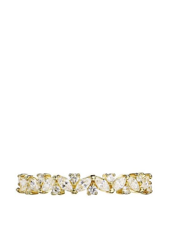 stillFront image of love-gold-9ct-yellow-gold-white-cubic-zirconia-half-eternity-ring