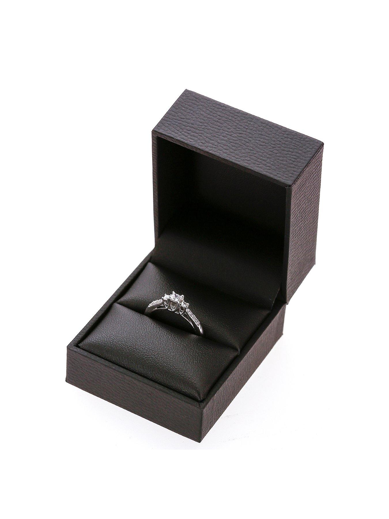 Image 5 of 5 of Love DIAMOND 9ct White Gold 0.23ct Diamond Trilogy Ring