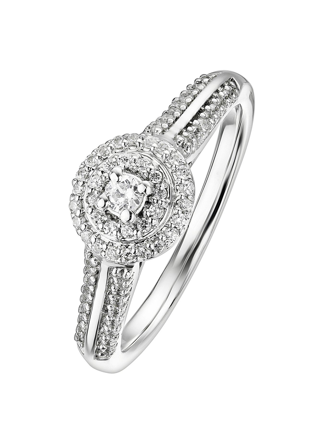 Jewellery & watches 9ct White Gold 0.25ct Diamond Ring