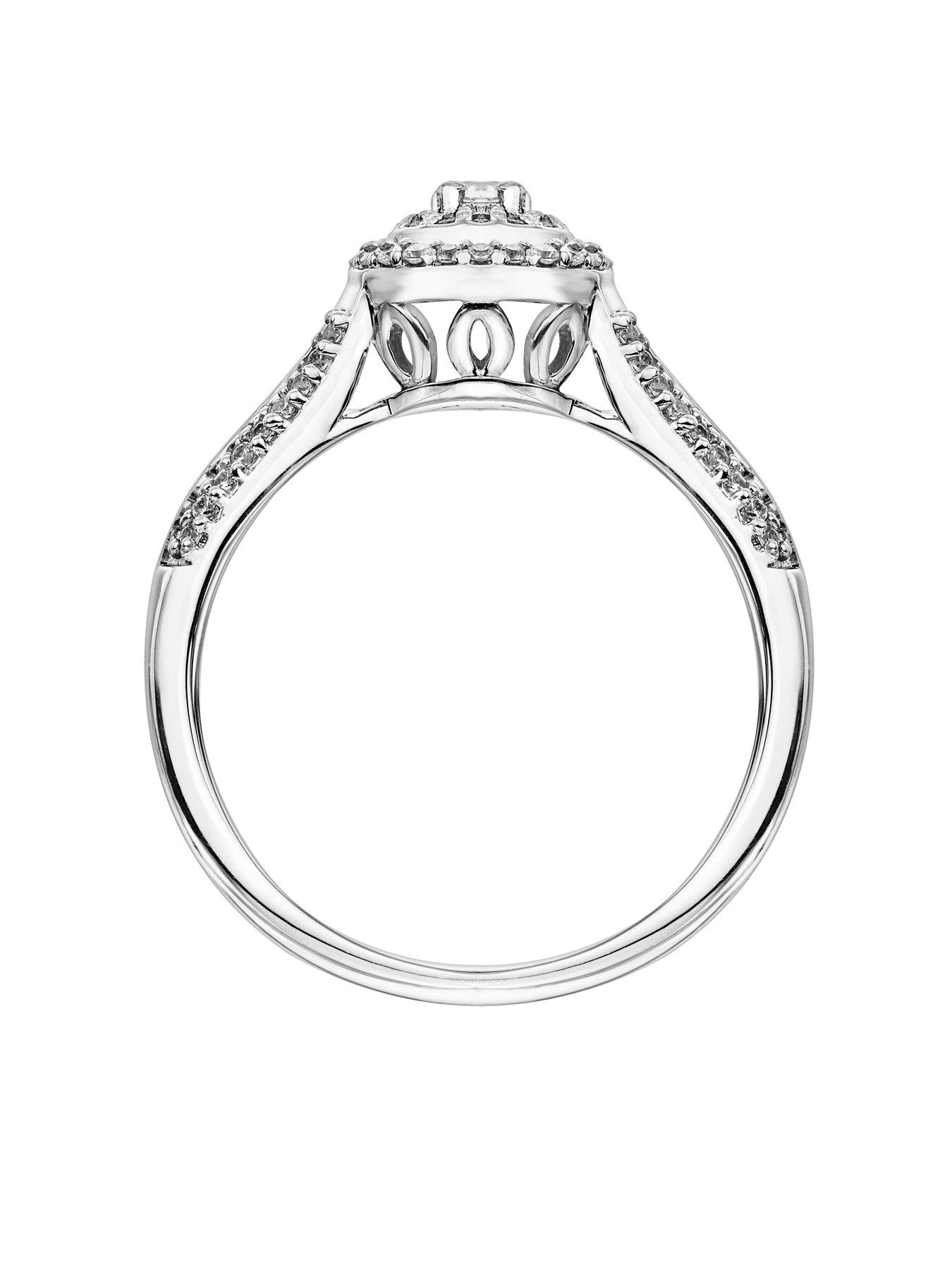 Image 4 of 5 of Love DIAMOND 9ct White Gold 0.25ct Diamond Ring