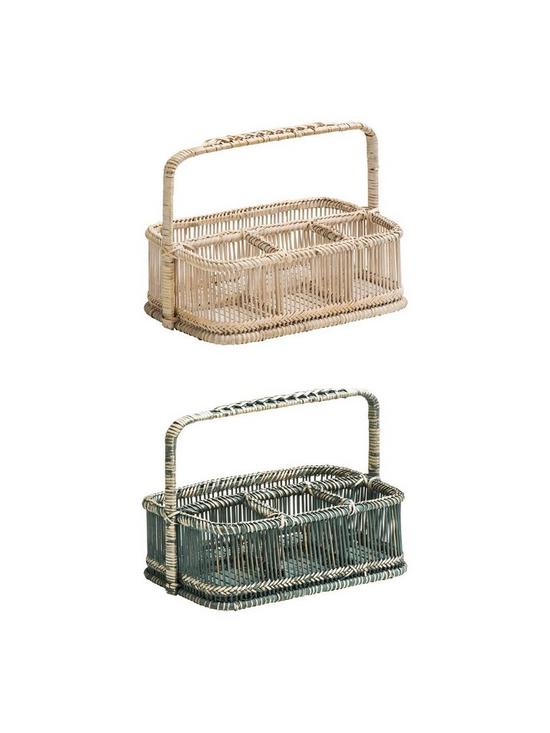 stillFront image of premier-housewares-rattan-rectangular-bathroomnbspcaddy-basket