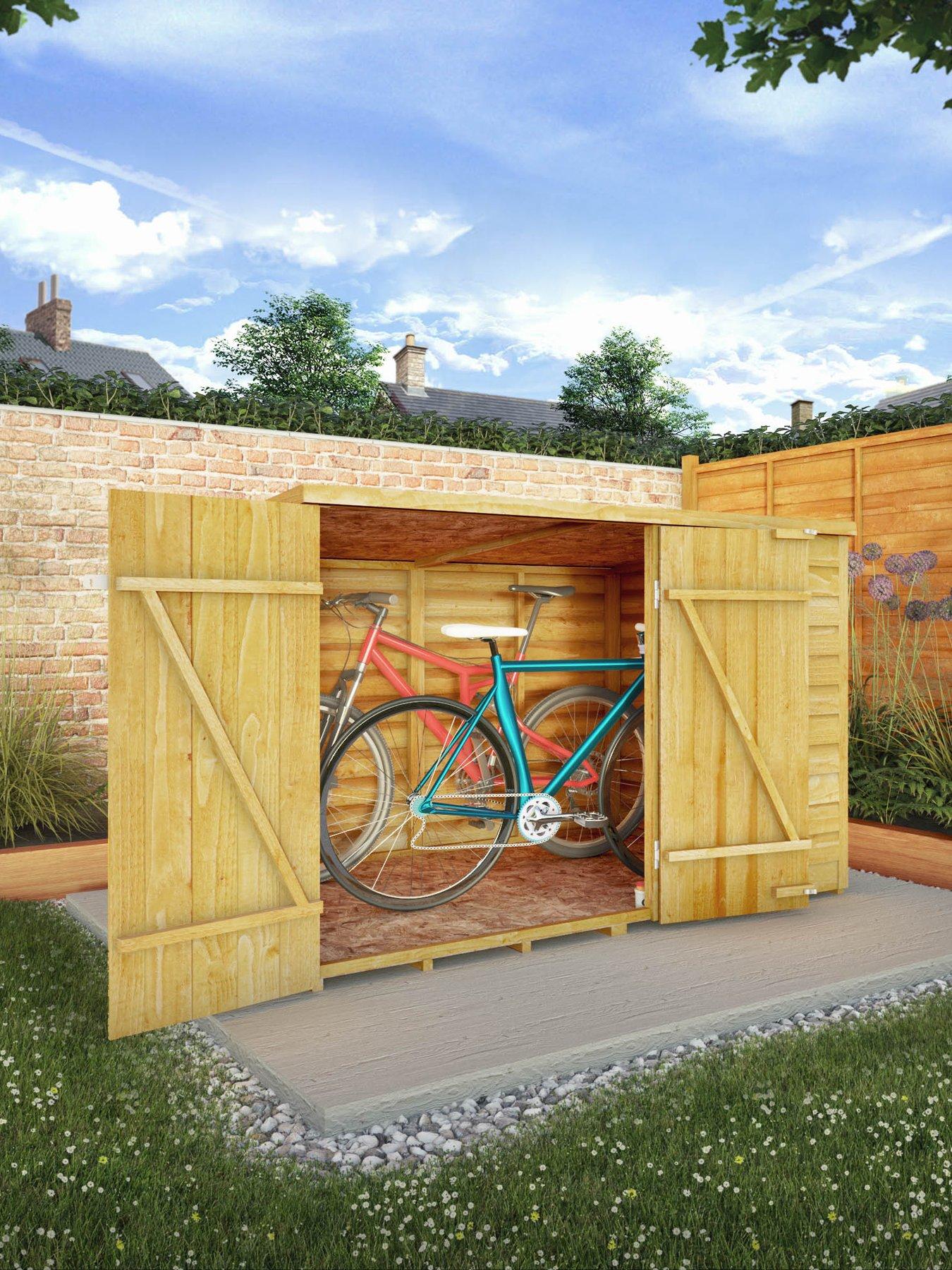 Product photograph of Mercia 4 X 6ft Overlap Pent Bike Store from very.co.uk