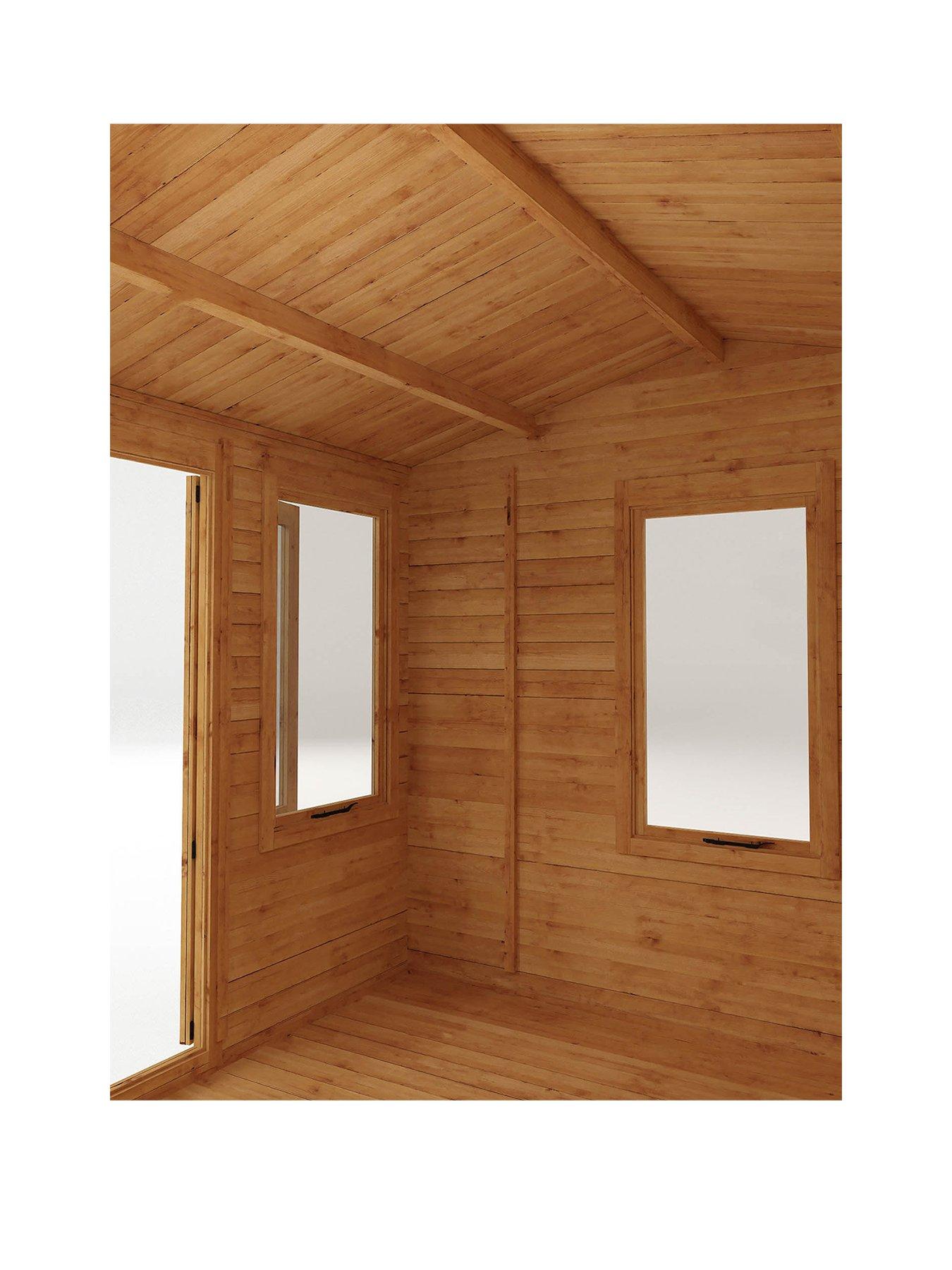 Image 3 of 6 of MERCIA 4m x 3m Reverse Apex Log Cabin - 19mm - PEFC Certified