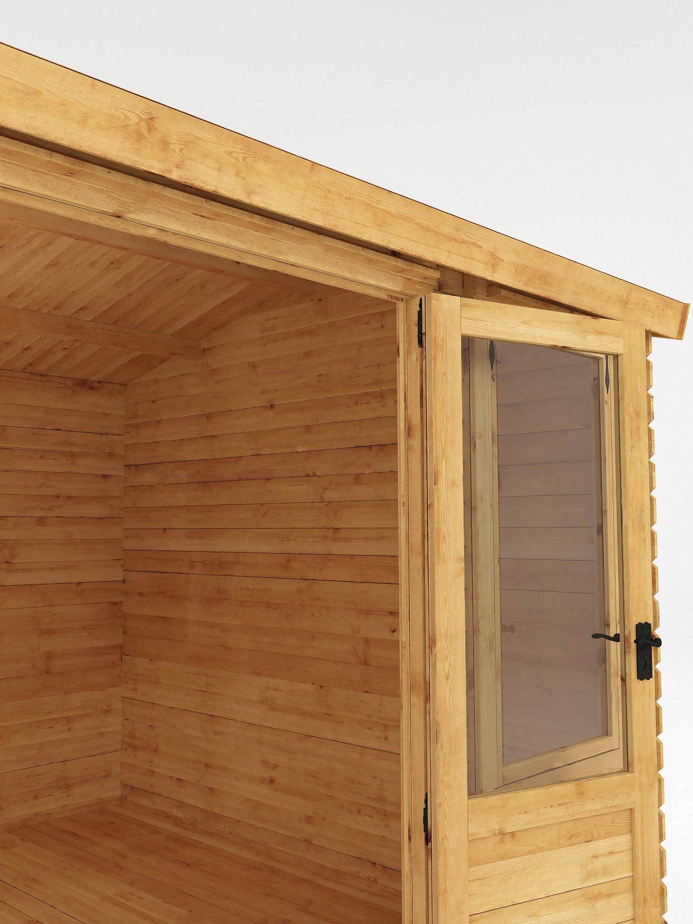 Image 4 of 6 of MERCIA 4m x 3m Reverse Apex Log Cabin - 19mm - PEFC Certified