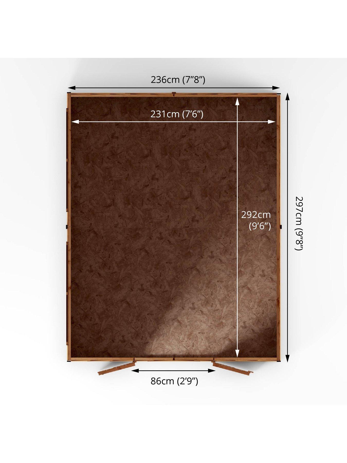 Image 6 of 6 of MERCIA 10 x&nbsp;8ft Overlap Windowless Apex Shed&nbsp;- FSC&reg; Certified