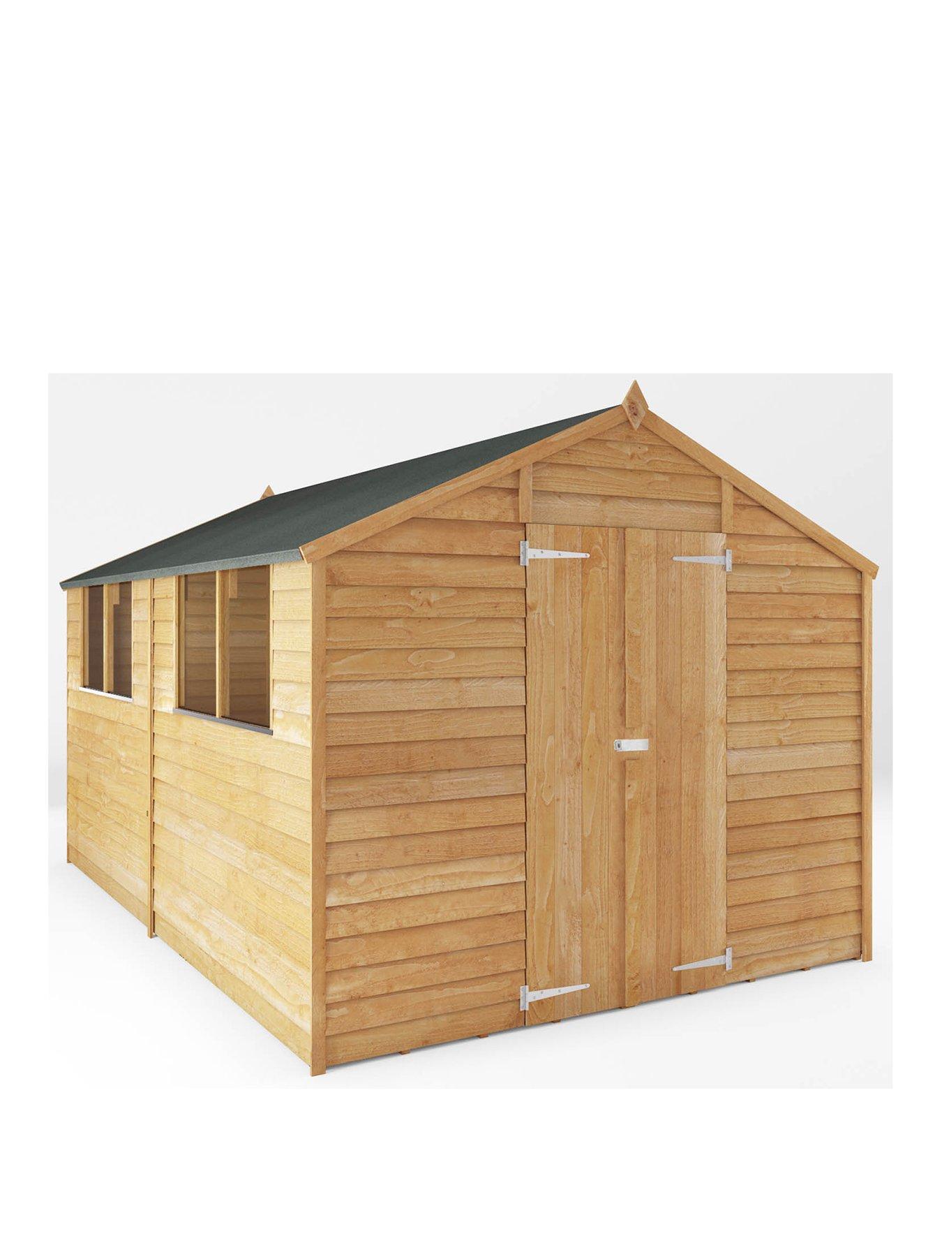 Product photograph of Mercia 12 X 8ft Overlap Apex Shed from very.co.uk