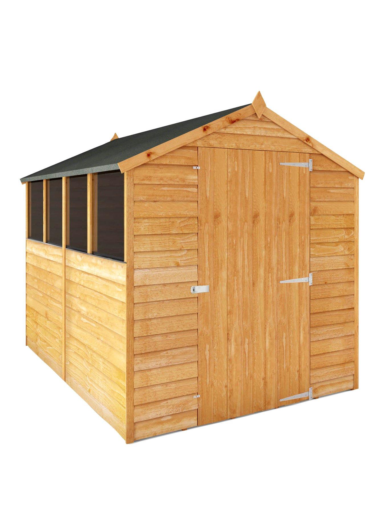 Product photograph of Mercia 8 X 6ft Overlap Apex Shed from very.co.uk