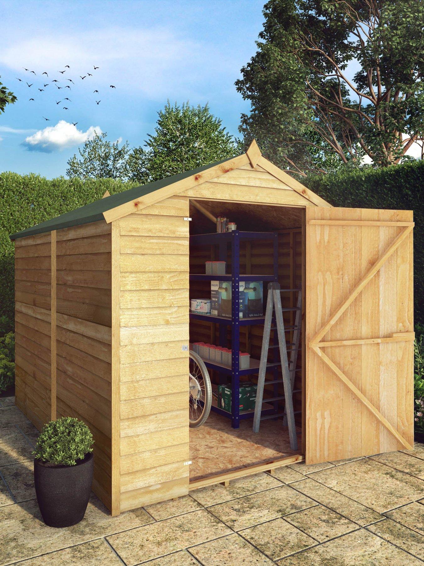 Product photograph of Mercia 8 X 6ft Great Value Windowless Overlap Apex Shed from very.co.uk