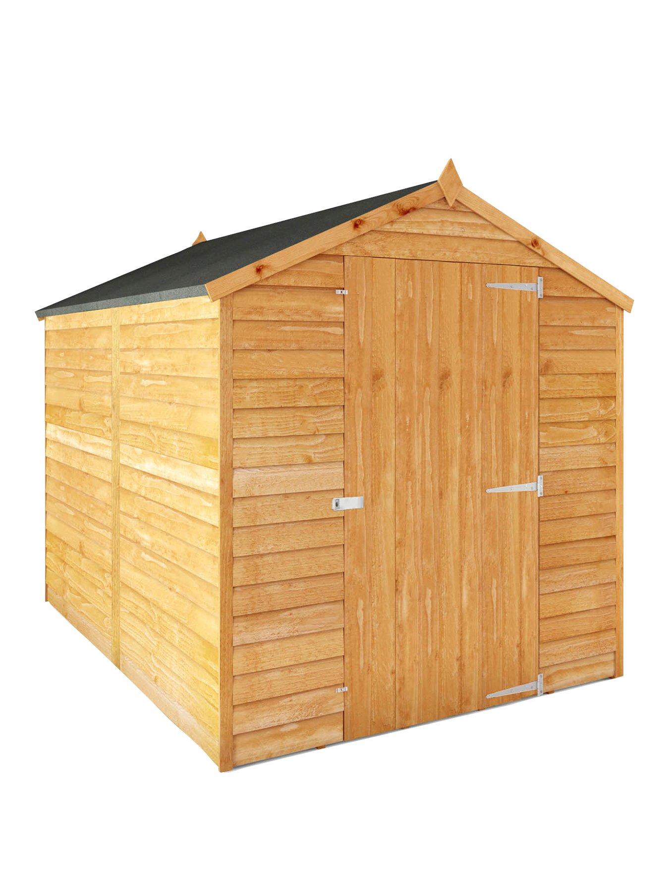 MERCIA 8 x 6ft Great Value Windowless Overlap Apex Shed | Very.co.uk