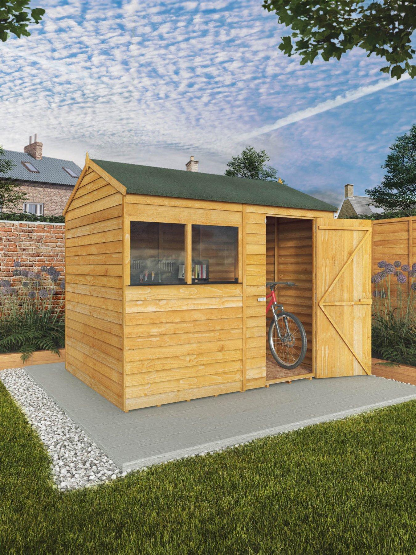 undefined 8 x 6ft Great Value Overlap Reverse Apex Shed with Window
