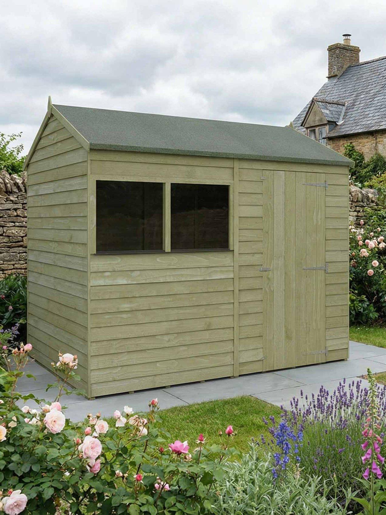 Image 1 of 7 of MERCIA 8 x 6ft Great Value Overlap Reverse Apex Shed with Window - FSC&reg; Certified