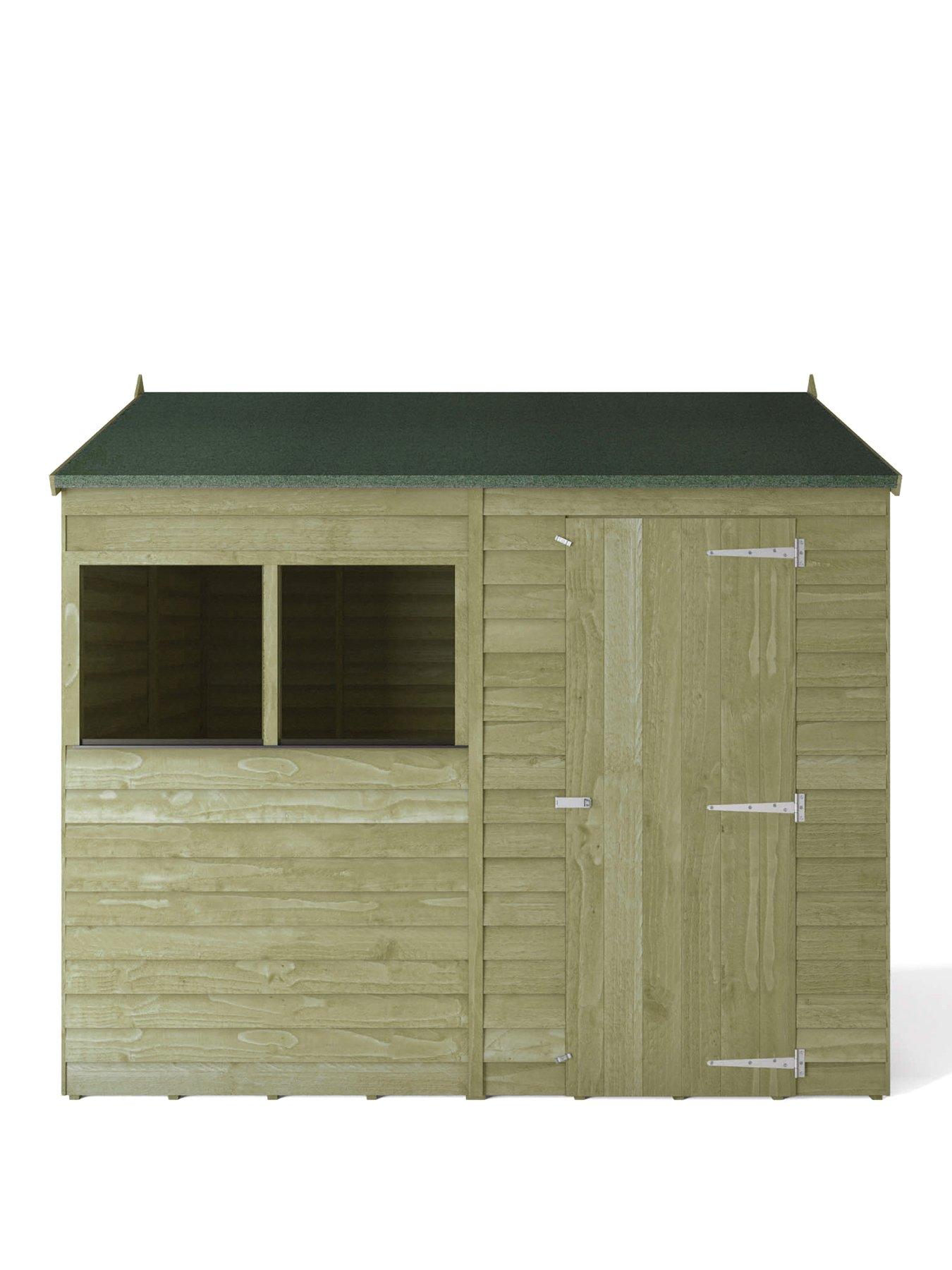 Image 2 of 7 of MERCIA 8 x 6ft Great Value Overlap Reverse Apex Shed with Window - FSC&reg; Certified