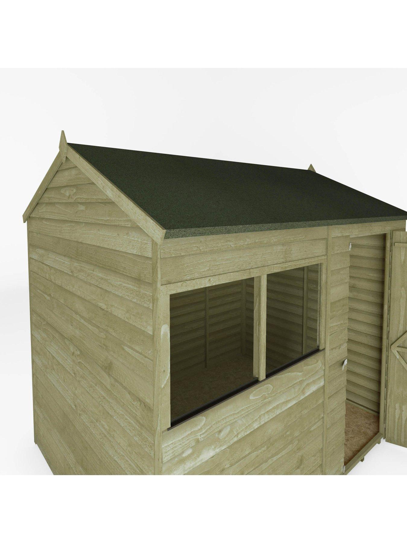 Image 3 of 7 of MERCIA 8 x 6ft Great Value Overlap Reverse Apex Shed with Window - FSC&reg; Certified