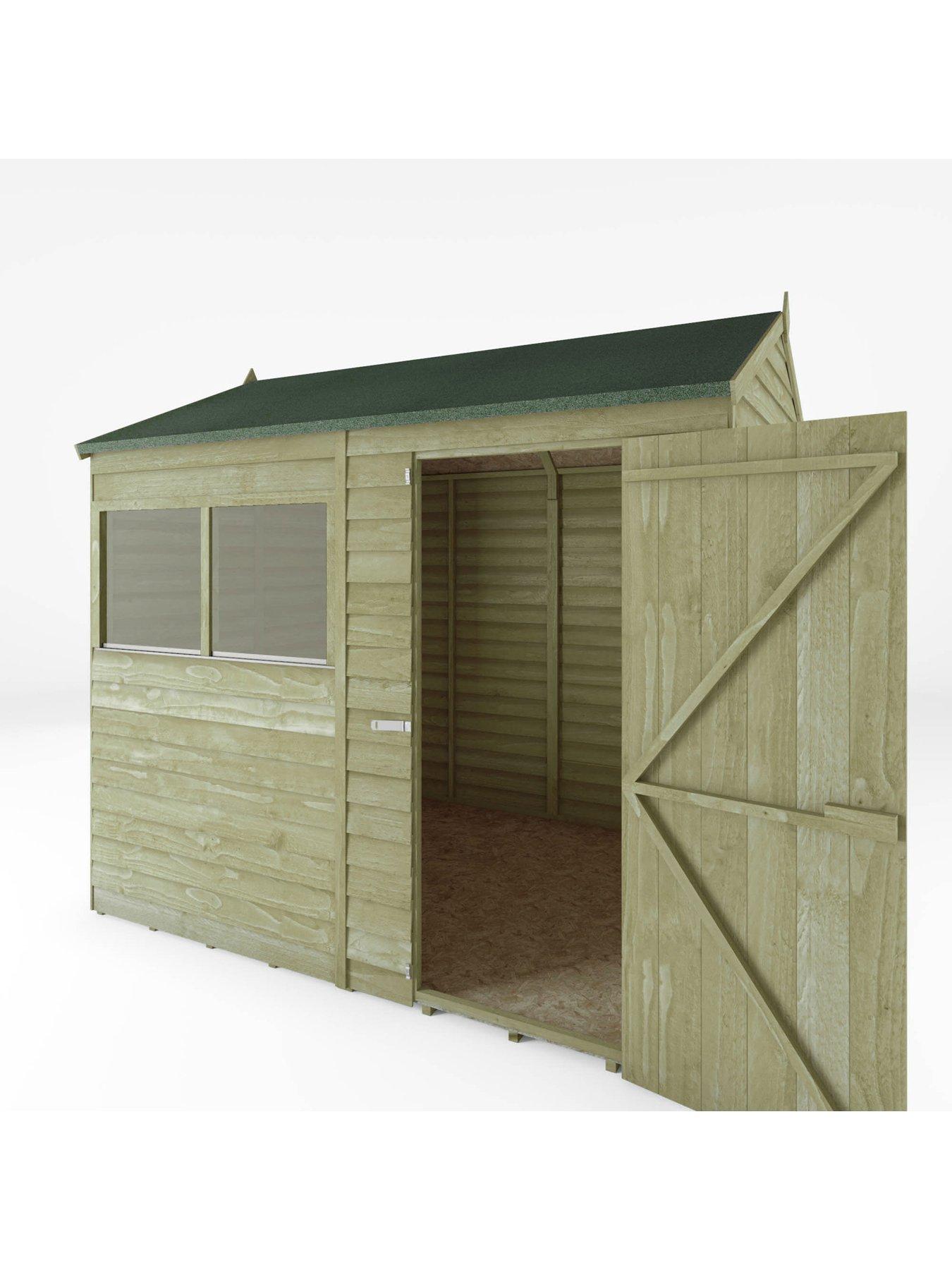 Image 4 of 7 of MERCIA 8 x 6ft Great Value Overlap Reverse Apex Shed with Window - FSC&reg; Certified