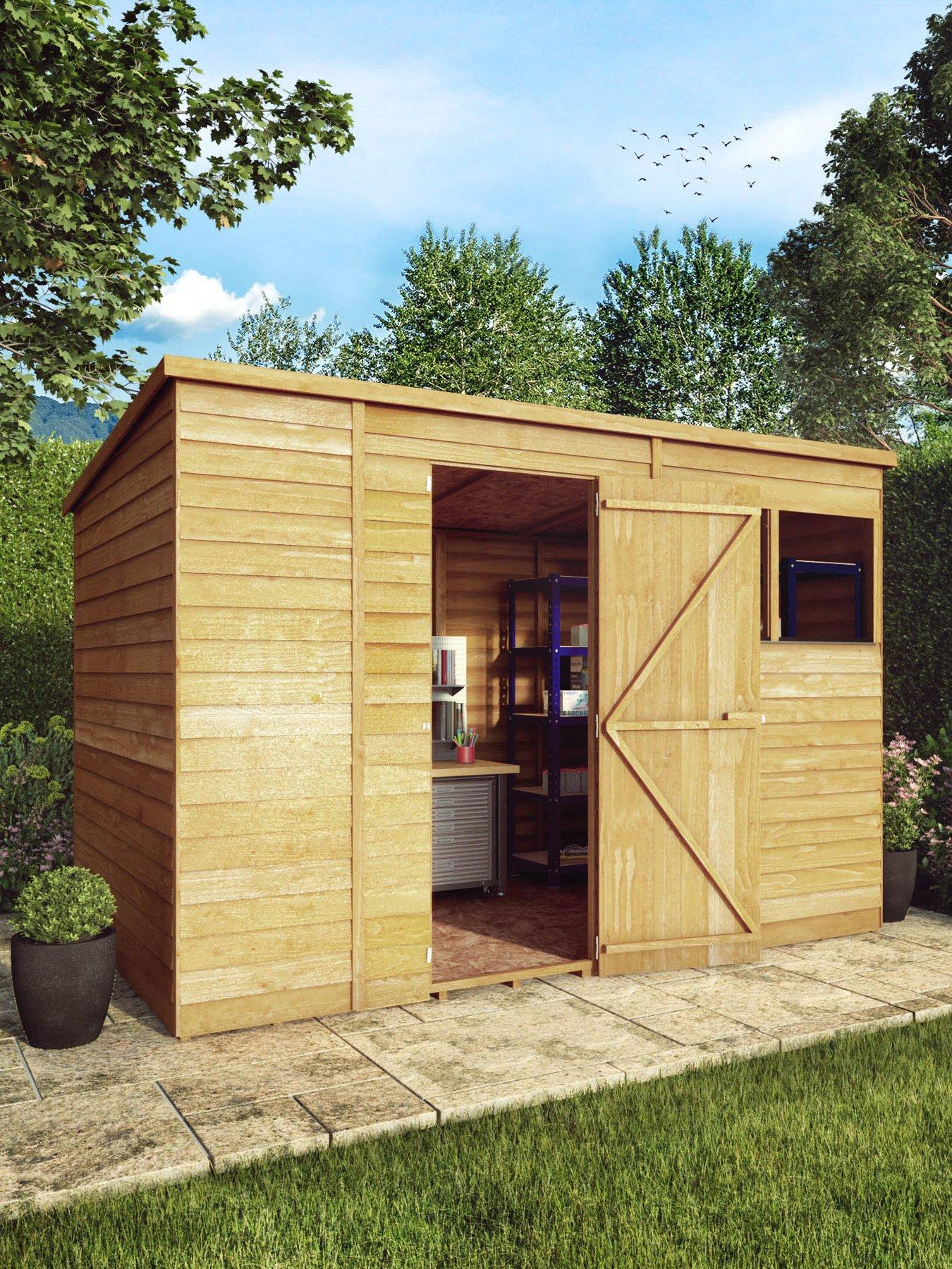 Product photograph of Mercia 10 X 6ft Overlap Pent Shed from very.co.uk