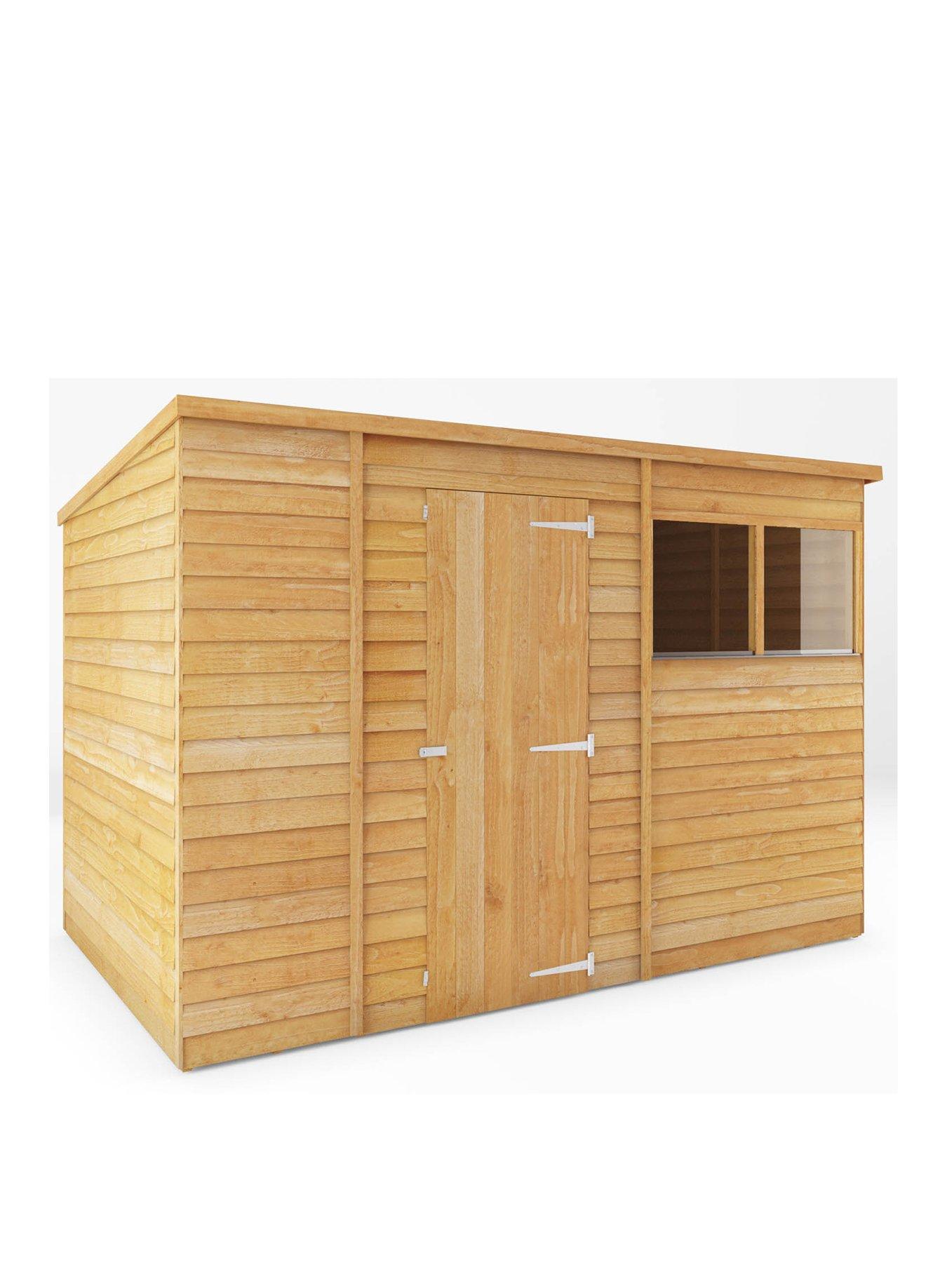 Product photograph of Mercia 10 X 6ft Overlap Pent Shed from very.co.uk