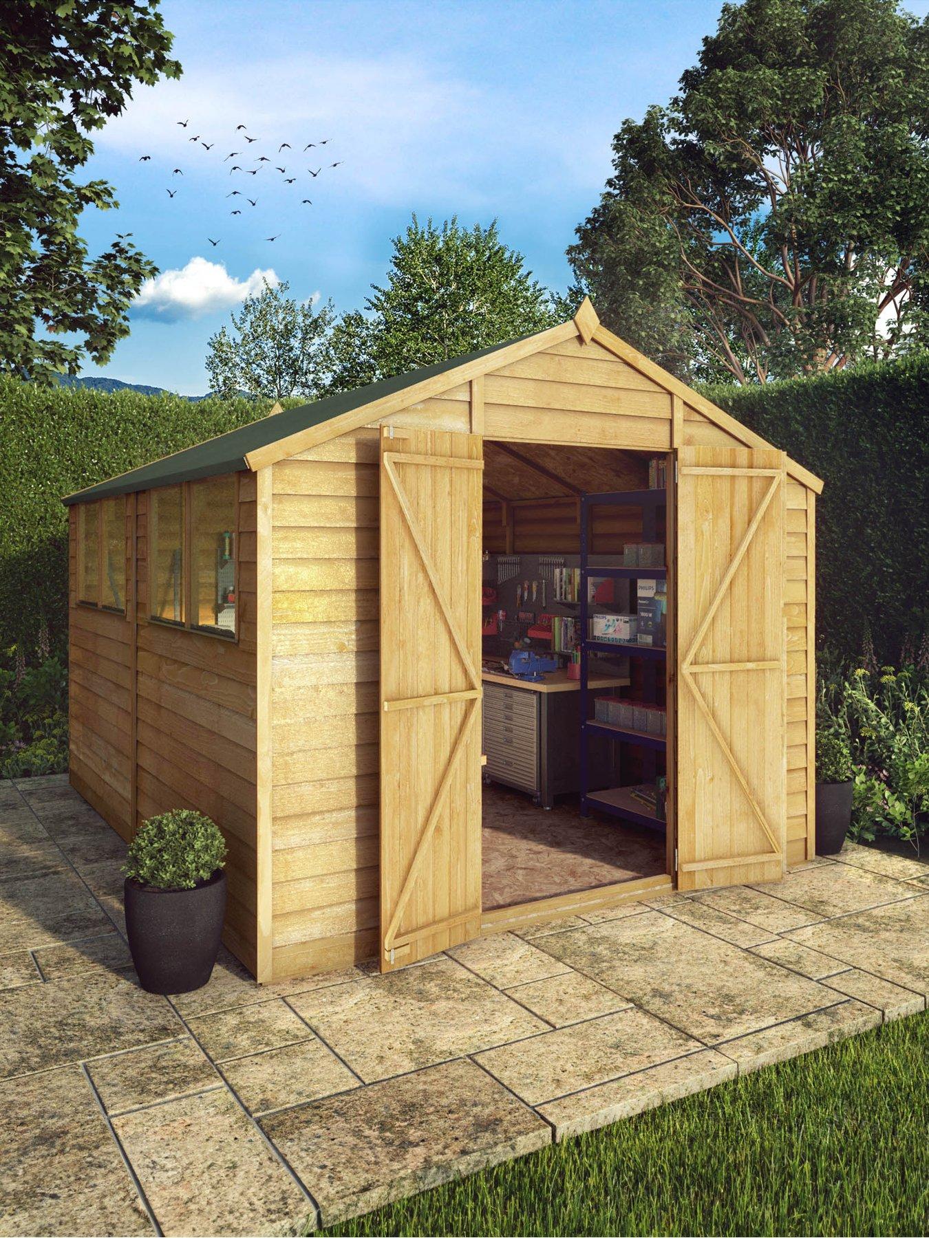 Product photograph of Mercia 10 X 8ft Overlap Apex Shed from very.co.uk