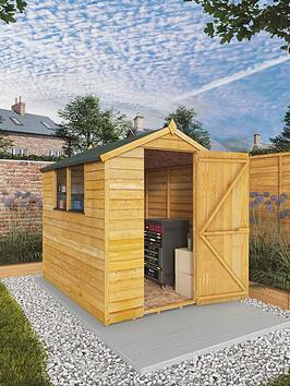 Product photograph of Mercia 7 X 5ft Overlap Apex Garden Shed - Fsc Reg Certified from very.co.uk