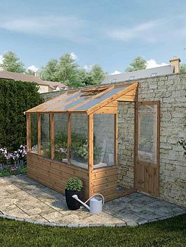 Product photograph of Mercia 8 X 4 Traditional Lean-to Greenhouse from very.co.uk