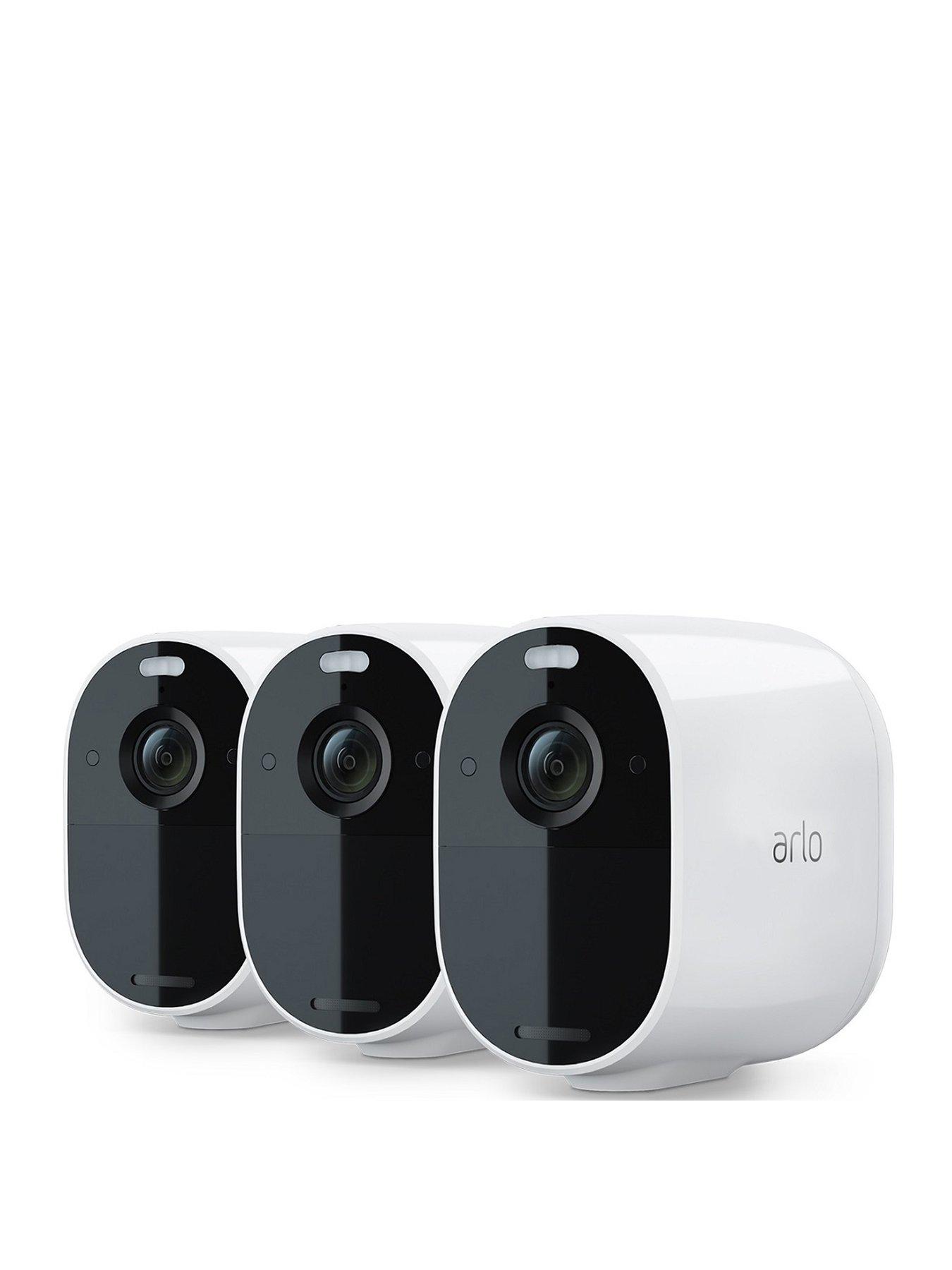 Product photograph of Arlo Essential Spotlight Camera 3-pack from very.co.uk