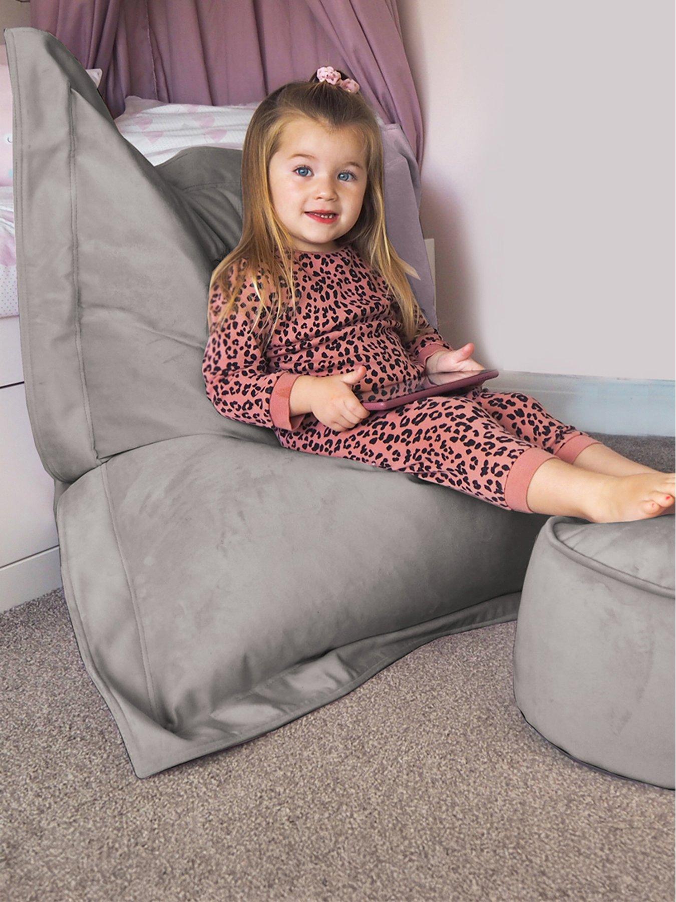 Image 2 of 4 of rucomfy Childrens Velvet Junior Squarbie Beanbag