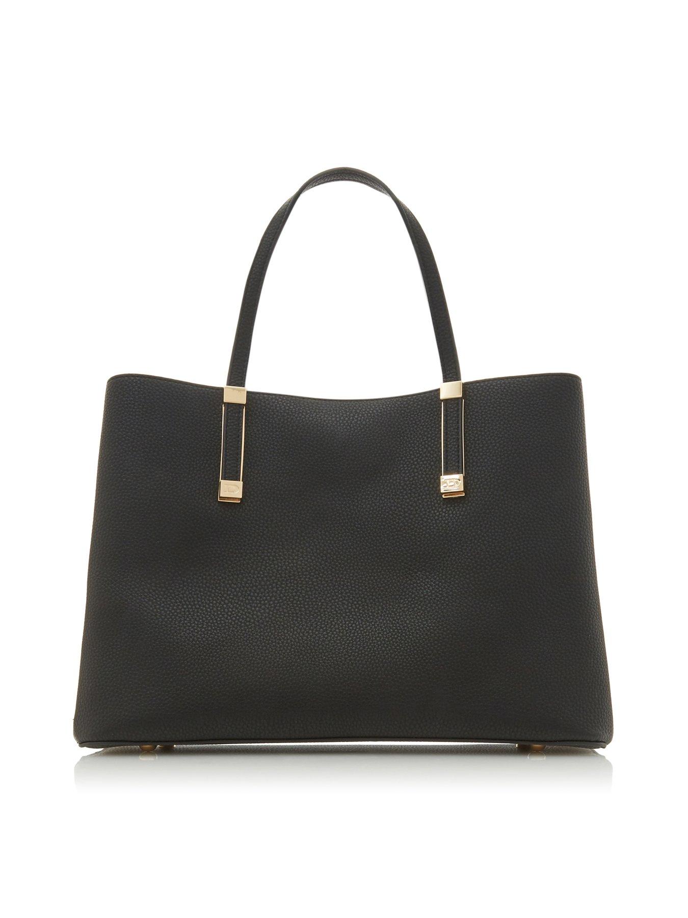 Dune London Dorrie Large Unlined Tote Black Very.co.uk