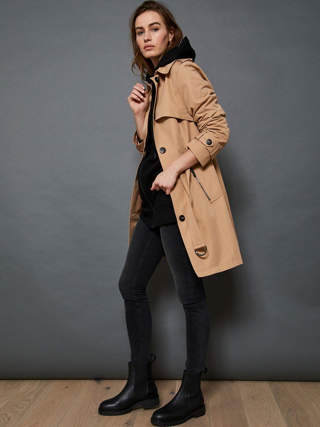 mint velvet cream lightweight parka