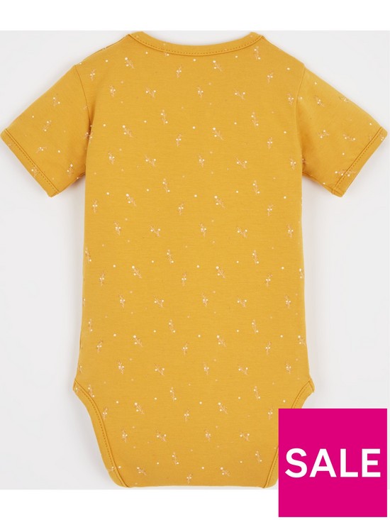 stillFront image of sofie-schnoor-babynbspdicte-ditsy-print-bodysuit-mustard
