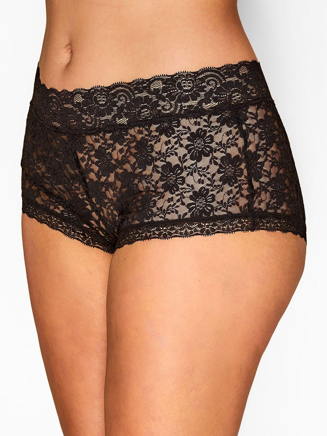 Black shop lace shorts