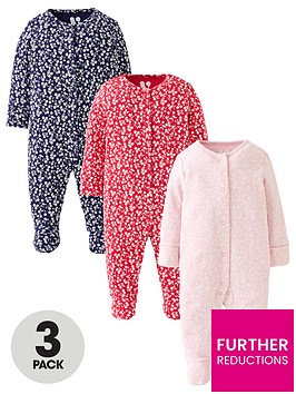 mini-v-by-very-baby-girl-multi-print-sleepsuits-3-pack-light-pinkdark-pinknavynbsp