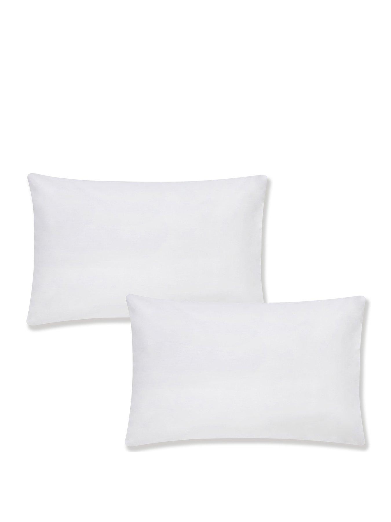 Product photograph of Bianca Fine Linens Organic Cotton 200 Thread Count Pillowcase Pair In Chalk White from very.co.uk