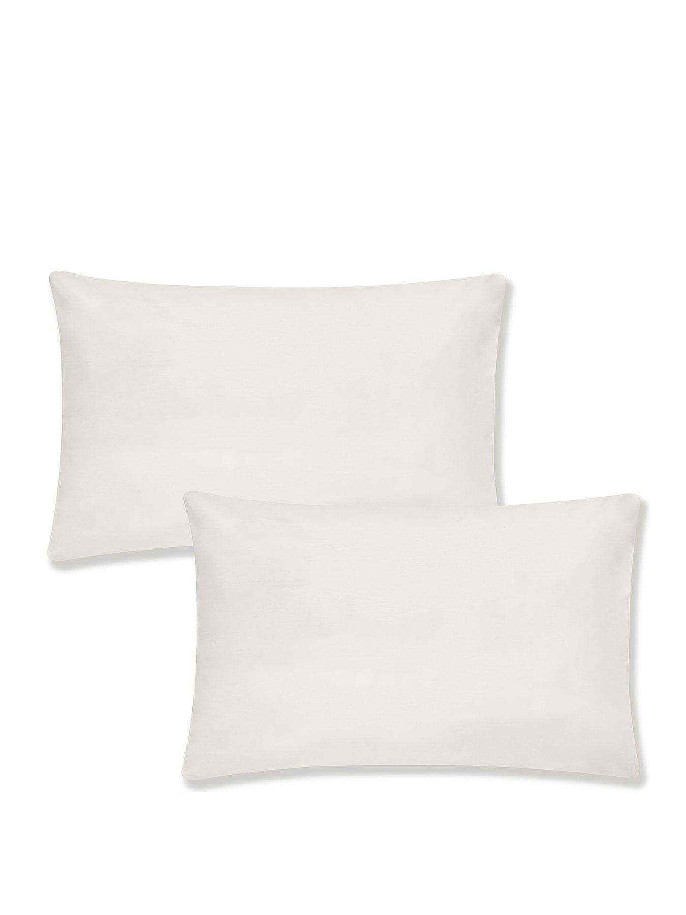 Product photograph of Bianca Fine Linens Organic Cotton 200 Thread Count Pillowcase Pair In Natural from very.co.uk