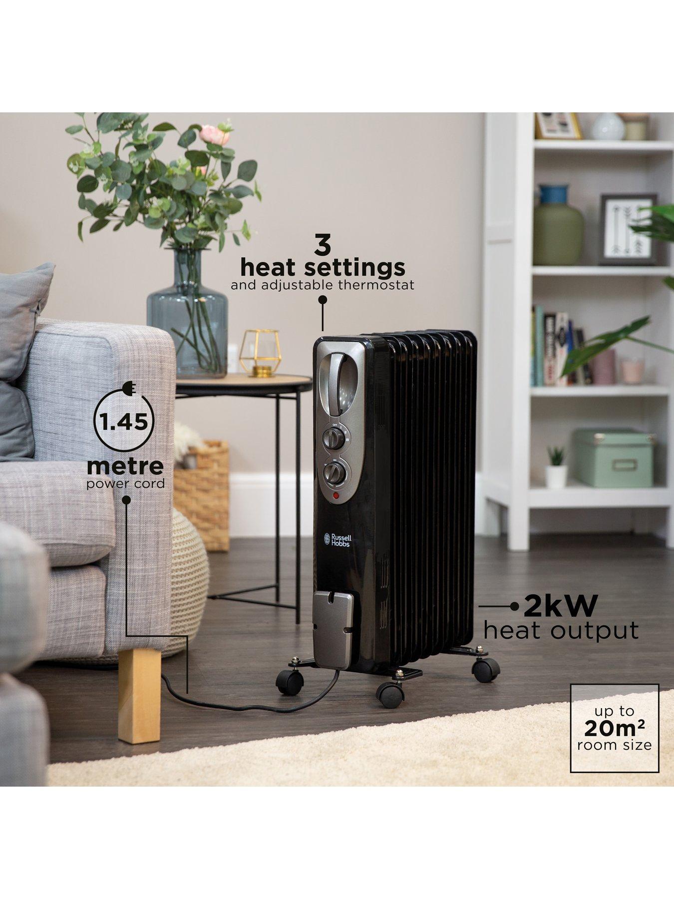 Russell Hobbs Oil Filled Radiator - 9 Fin RHOFR5002B | very.co.uk