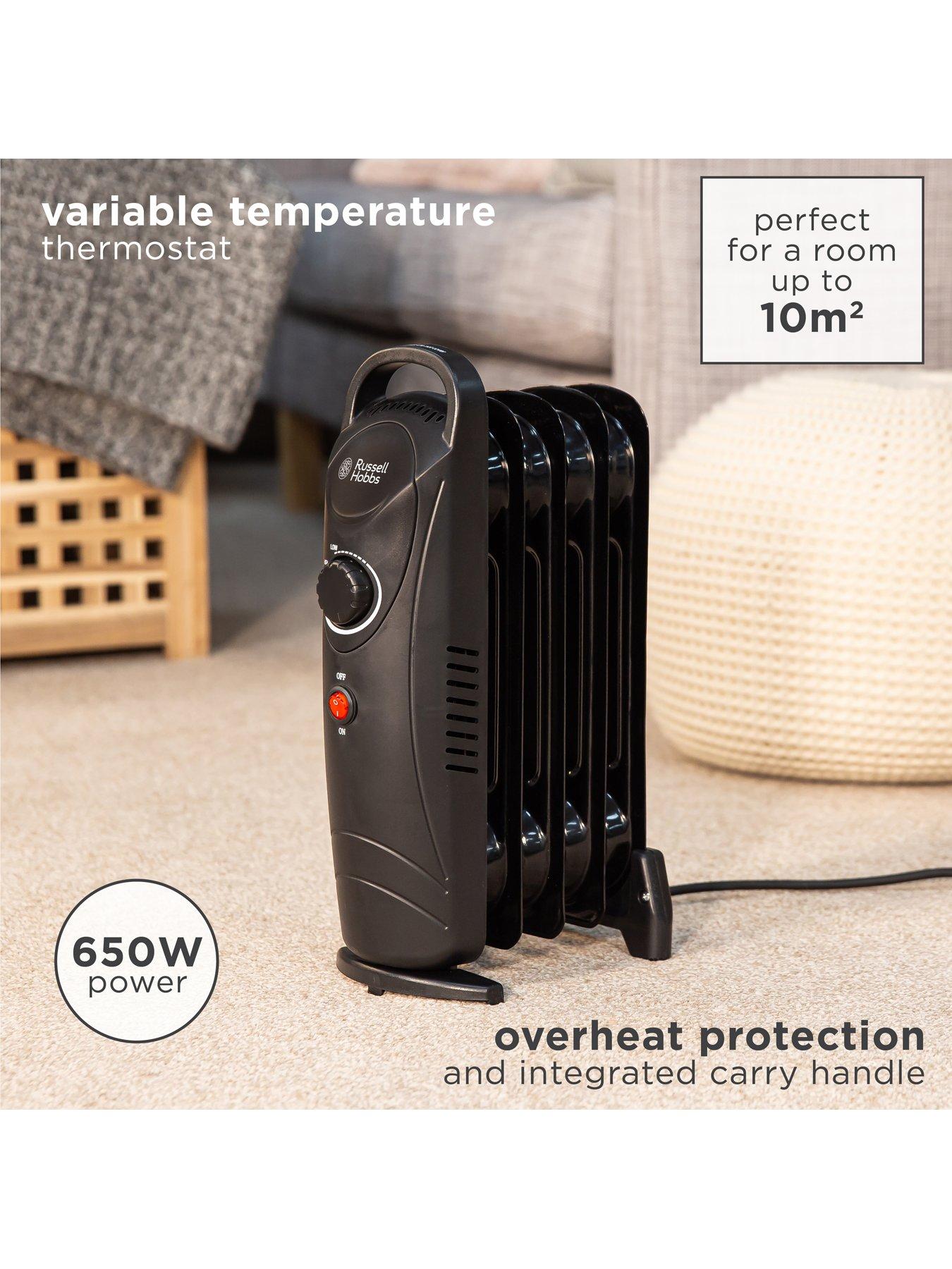 Russell Hobbs Compact Oil Filled Radiator - 5-Fin RHOFR3001 | very.co.uk