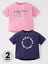 v-by-very-girls-2-pack-positive-t-shirts-navypinkfront