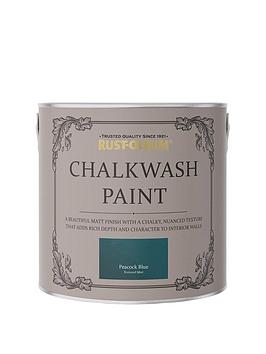 Product photograph of Rust-oleum Chalkwash Paint In Peacock Blue Ndash 2 5-litre Tin from very.co.uk
