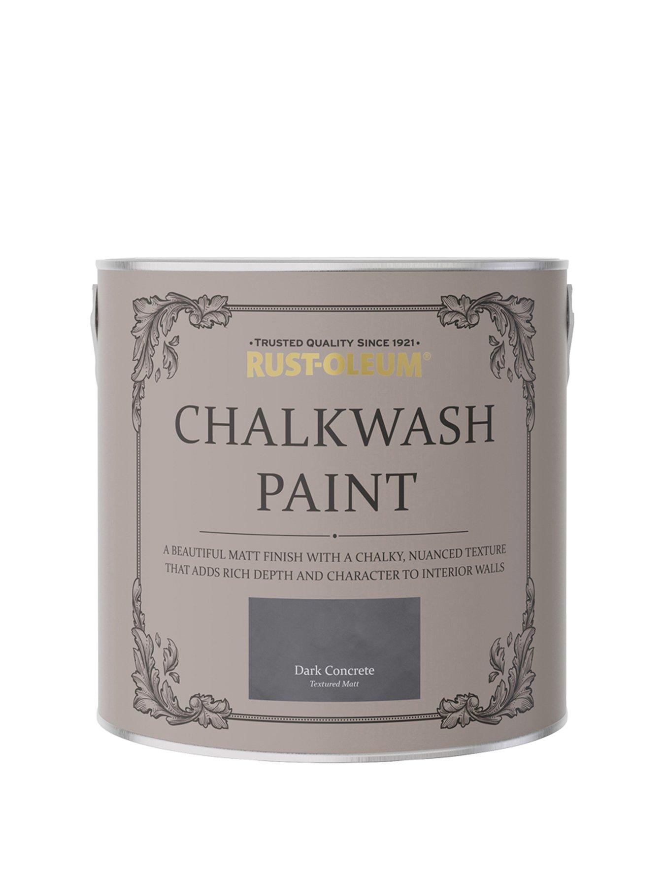 Product photograph of Rust-oleum Chalkwash Paint Dark Concrete 2 5l from very.co.uk