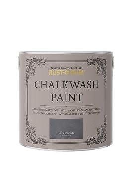 Product photograph of Rust-oleum Chalkwash Paint In Dark Concrete Ndash 2 5-litre Tin from very.co.uk