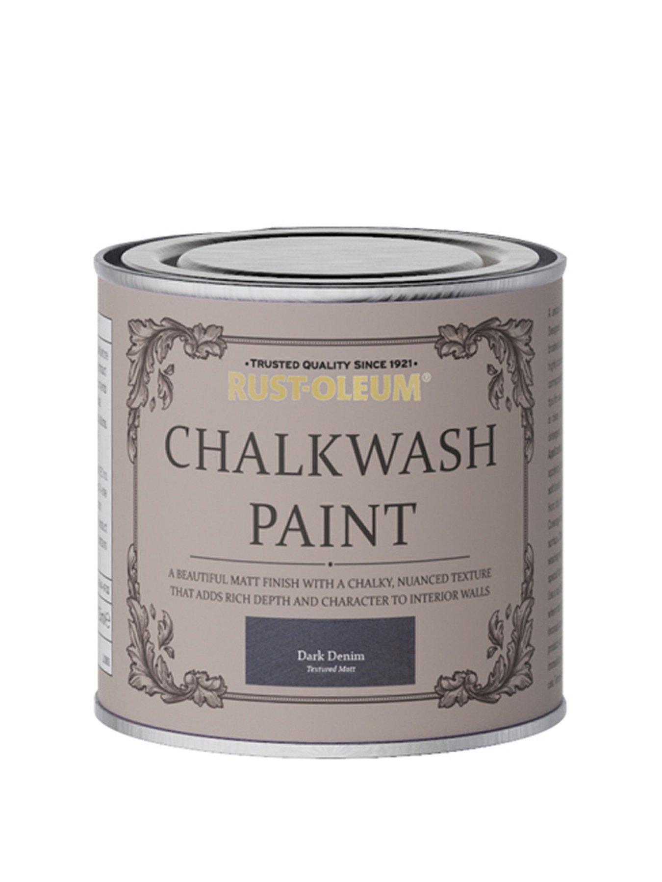 Product photograph of Rust-oleum Chalkwash Paint Dark Denim 125ml from very.co.uk