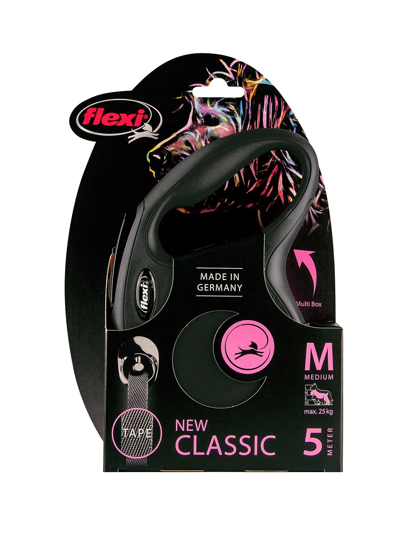 Flexi Classic Black 5m Tape Dog Lead Medium