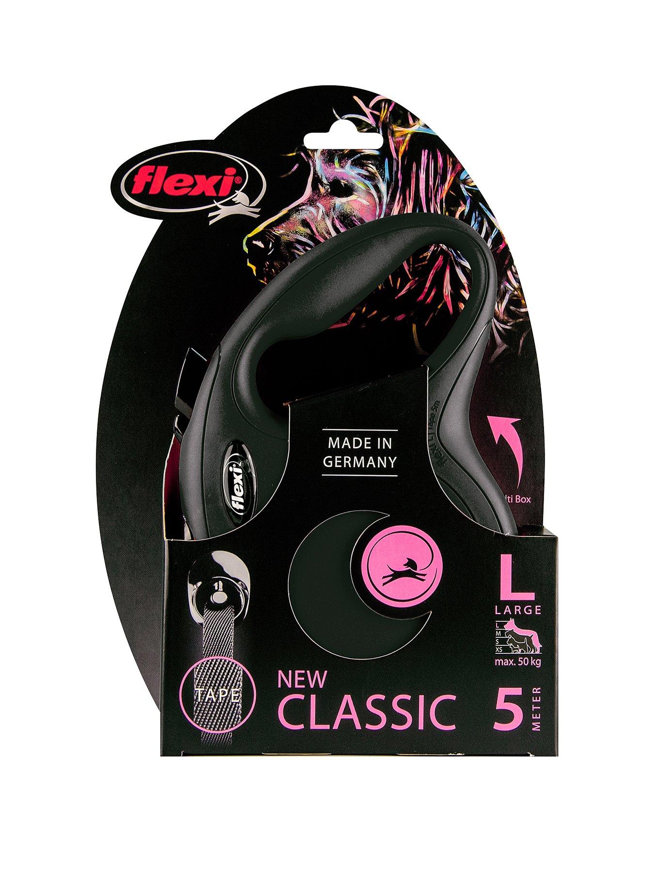 Flexi Classic Black 5m Tape Dog Lead Large