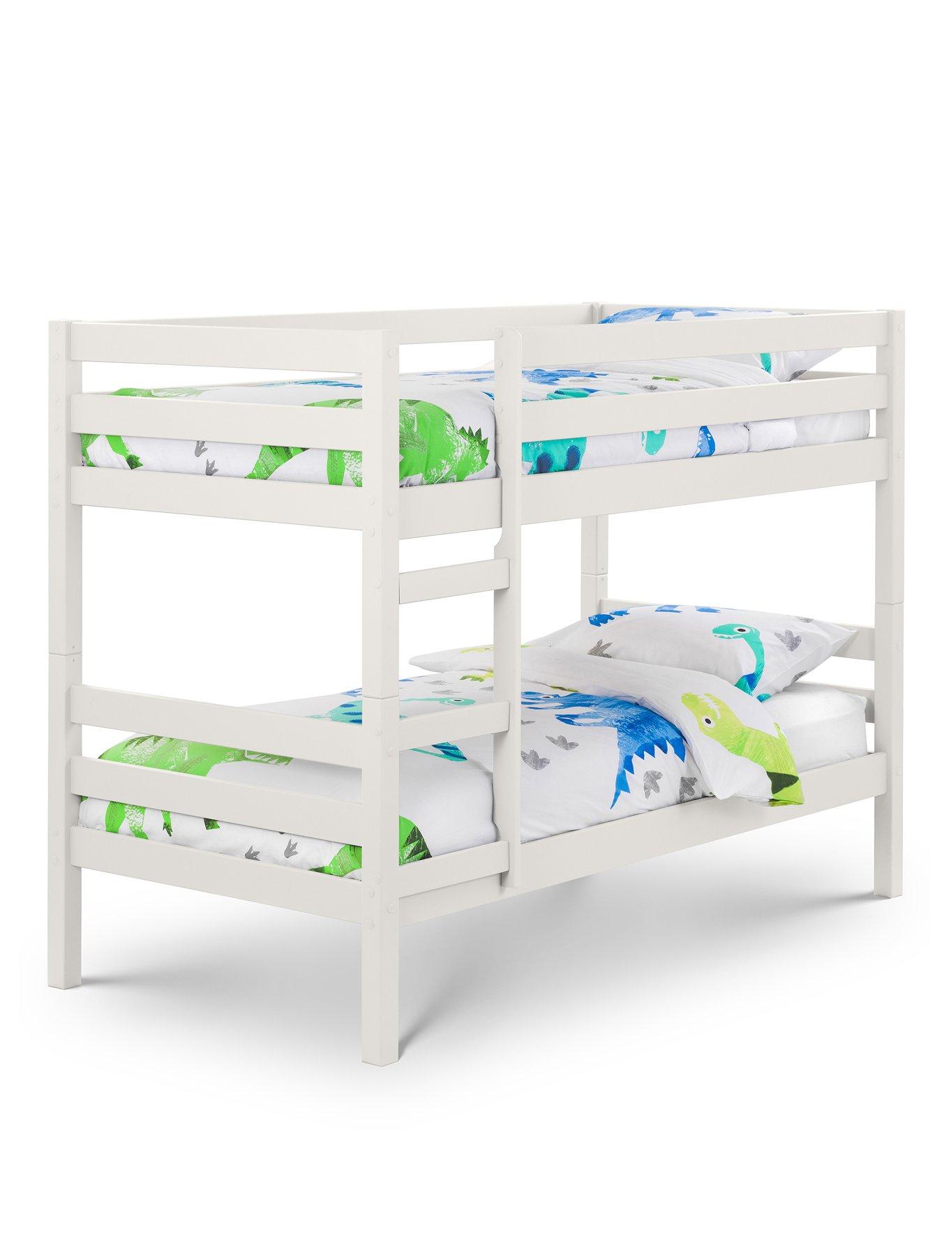 Product photograph of Julian Bowen Camden Bunk Bed With Spring Mattresses Option - White - Bed Frame Only from very.co.uk