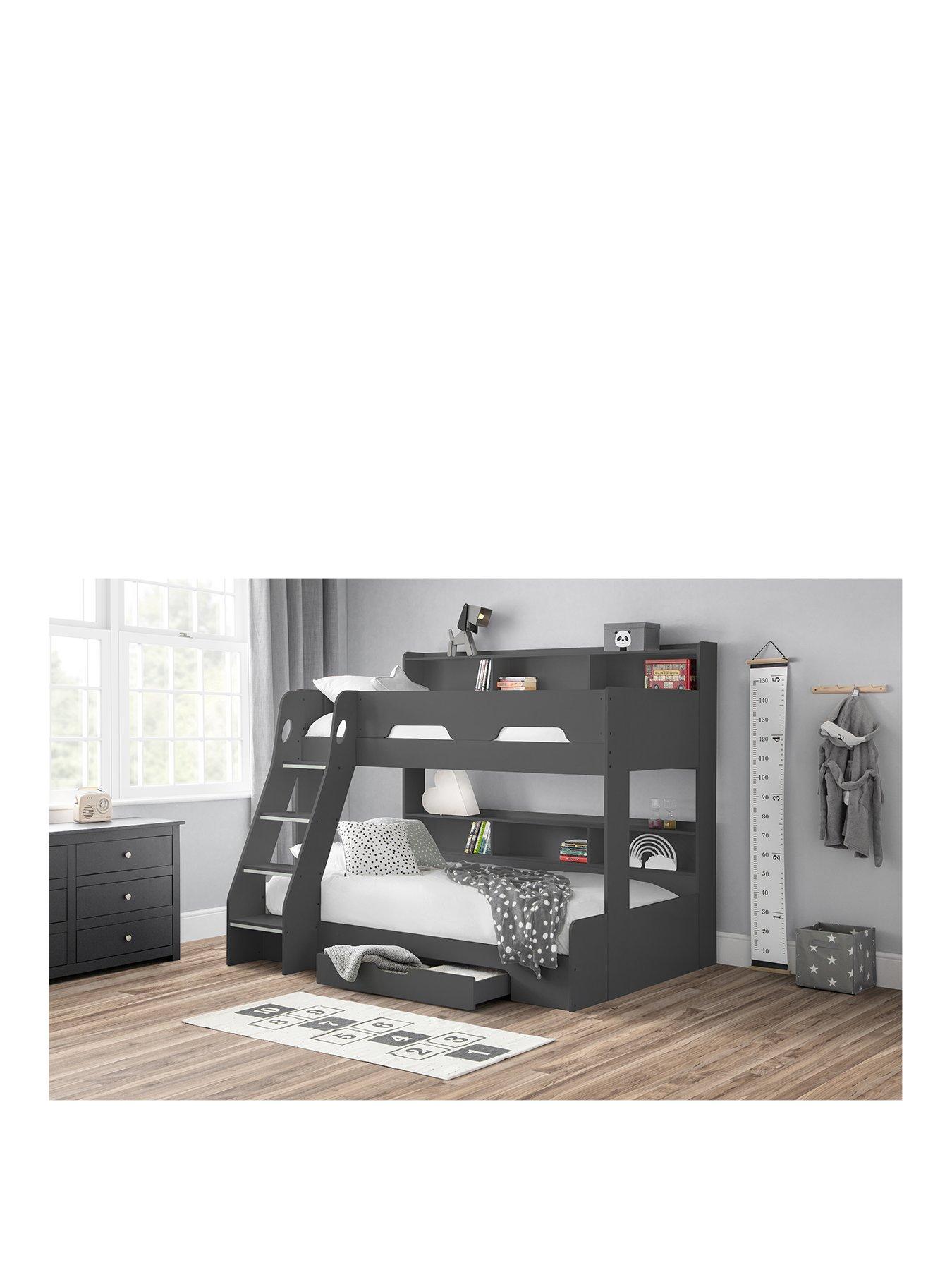 Image 1 of 5 of Julian Bowen Riley Triple Sleeper Bunk Bed&nbsp;- Anthracite