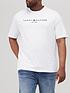  image of tommy-hilfiger-big-amp-tall-tommy-logo-t-shirt-whitenbsp