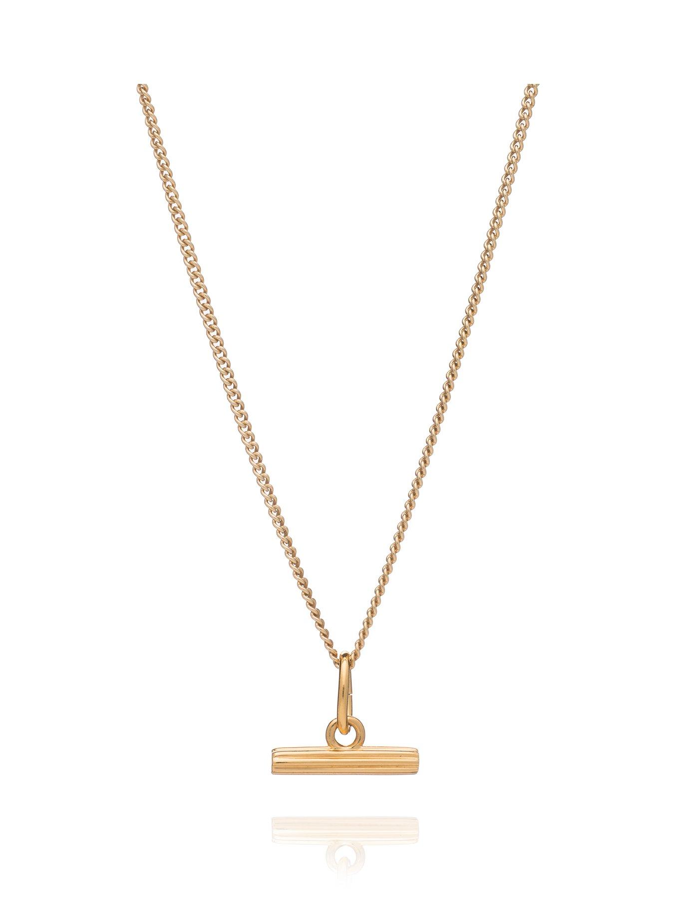  Mini Gold T-Bar Necklace