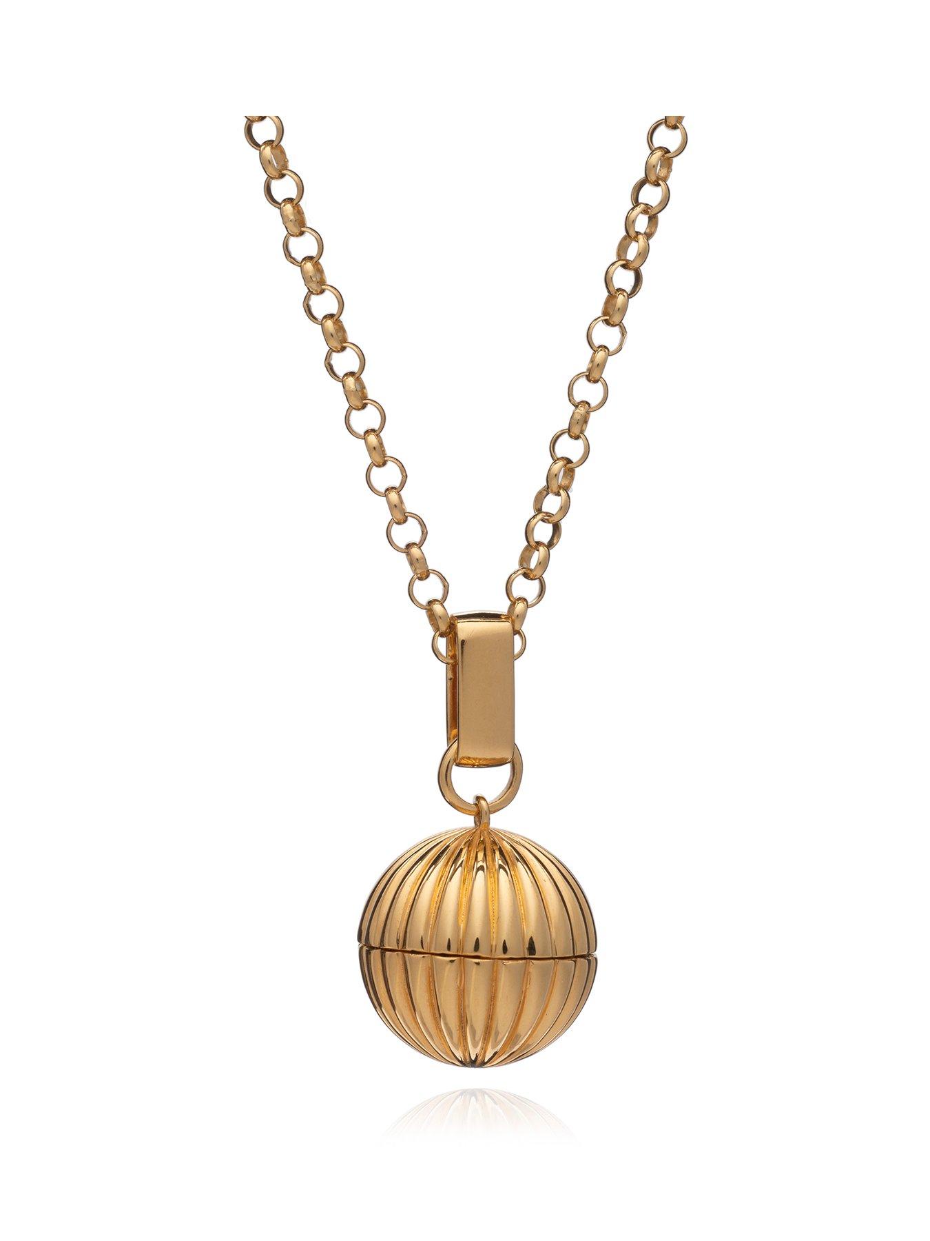 undefined Long Momento Gold Locket Necklace